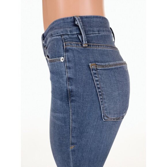 Good American Good Waist High Waist Ripped Skinny Jeans Size 25 0 XS Blue - Picture 5 of 10